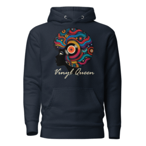 Vinyl Queen Record Hair Unisex Hoodie