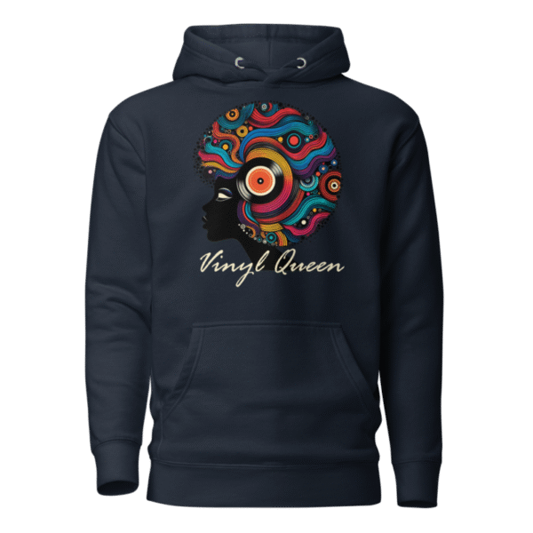 Vinyl Queen Record Hair Unisex Hoodie