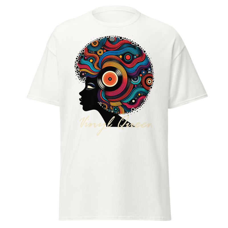 Vinyl Queen Record Hair T-Shirt - Image 65