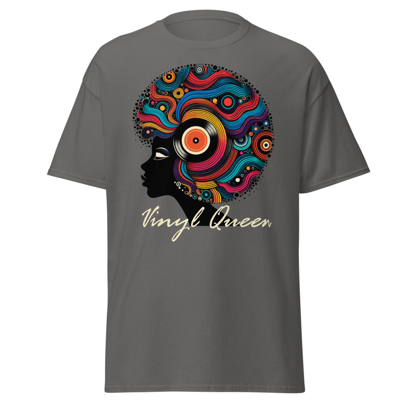 Vinyl Queen Record Hair T-Shirt - Image 21