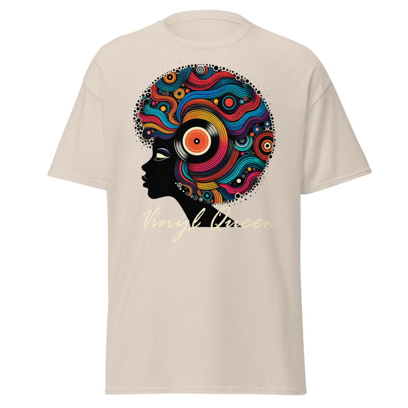 Vinyl Queen Record Hair T-Shirt - Image 51