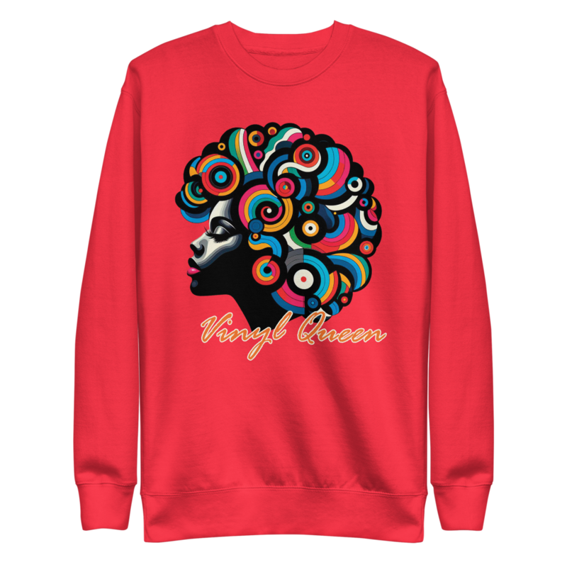 Vinyl Queen Stylized Hair | Unisex Premium Sweatshirt - Image 16