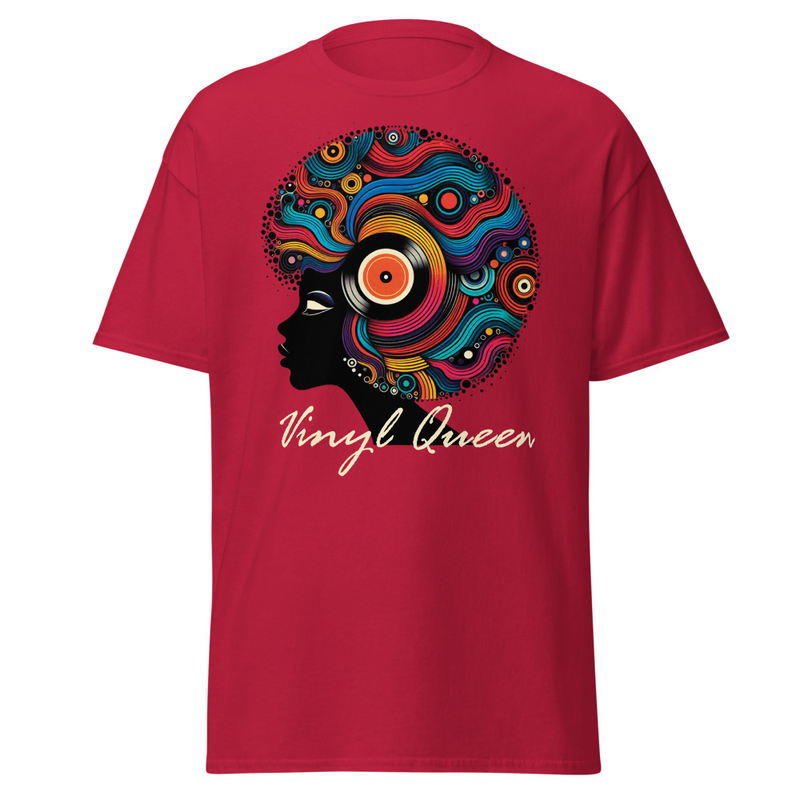 Vinyl Queen Record Hair T-Shirt - Image 11